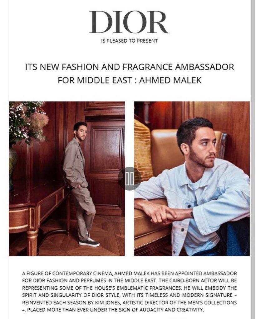 أحمد مالك سفير ديور نجوم سفراء لماركات عالمية