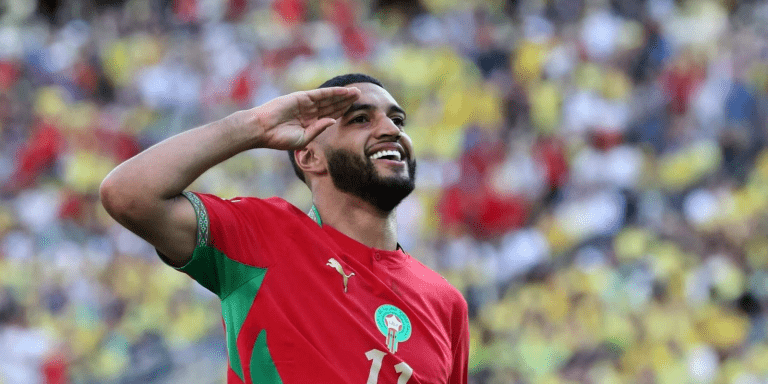 اللاعب المغربي إسماعيل صيباري.. رحلة بدأت بصعوبة المشي وانتهت بهدف في مرمى البرازيل