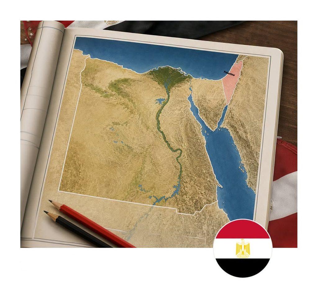 خريطة فلسطين في البكالوريا المصرية