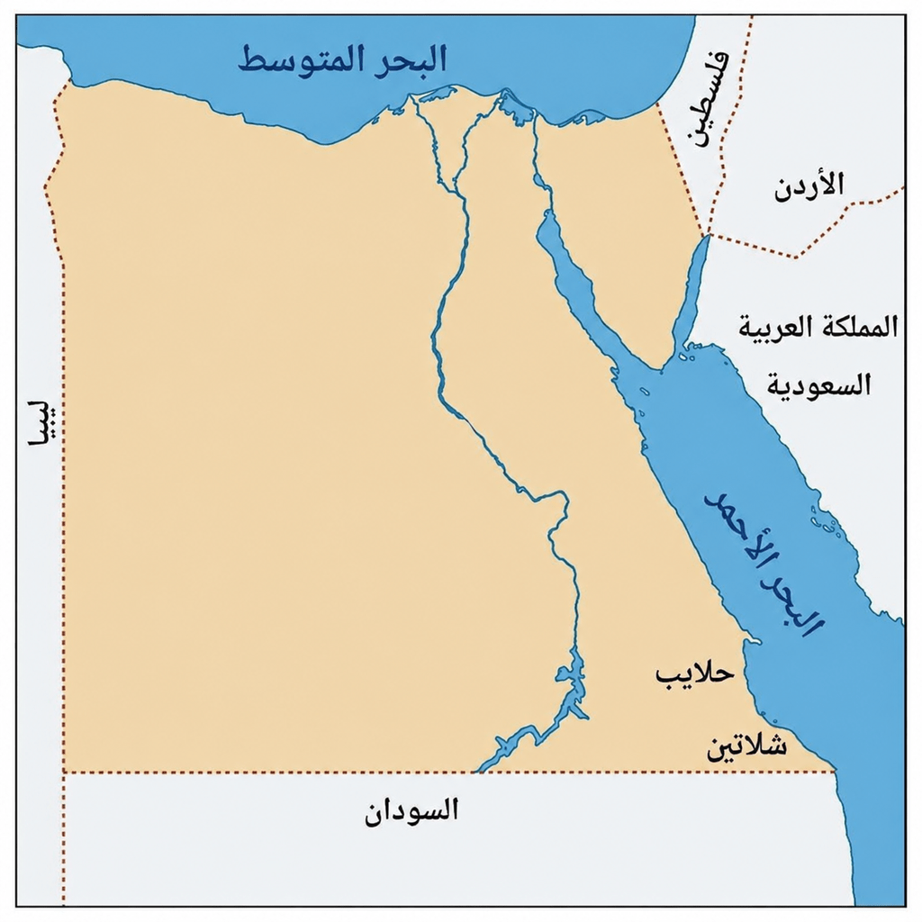 خريطة فلسطين في البكالوريا المصرية
