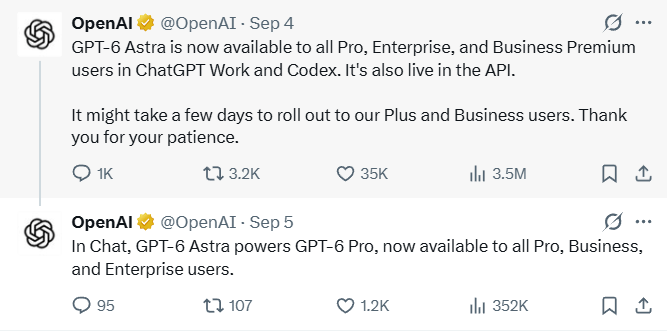 إطلاق GPT-6 Astra